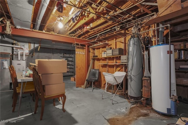 1956 Bluff Ave, Columbus, OH 43212 - basement with gas water heater