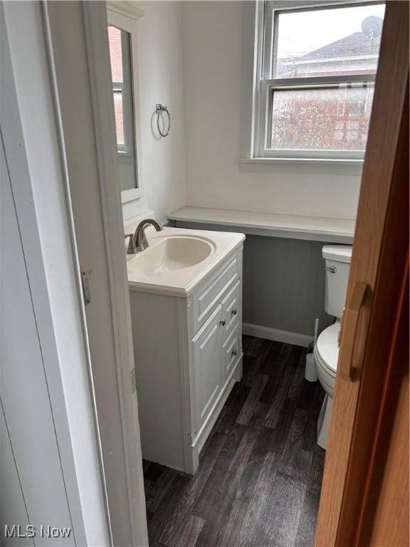 934 Main St, Wellsville, OH 43968 - bathroom featuring vanity and wood finished floors