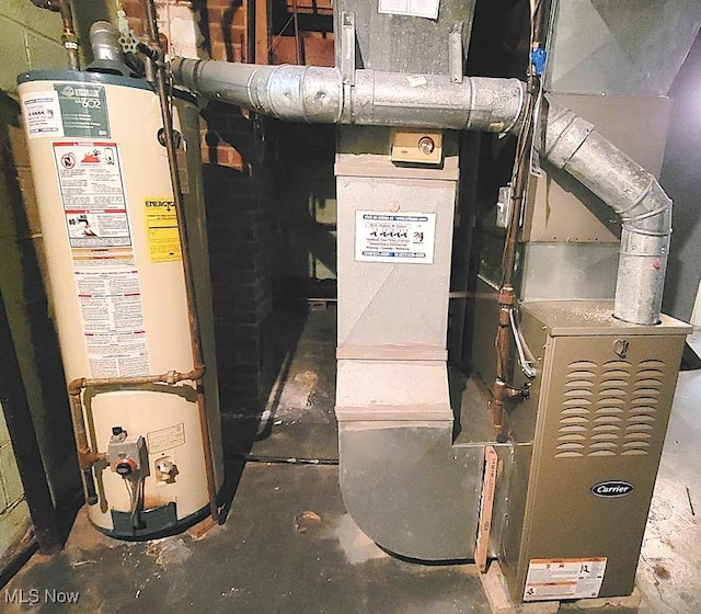 utilities with heating unit and water heater