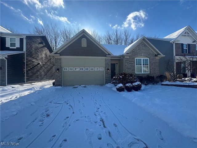 view of front of home featuring a garage