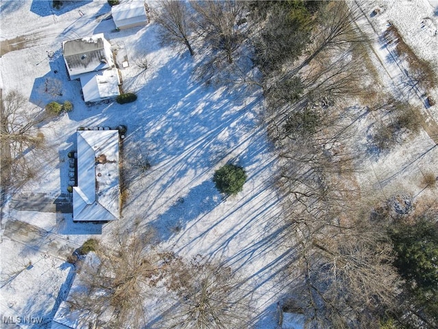 view of snowy aerial view