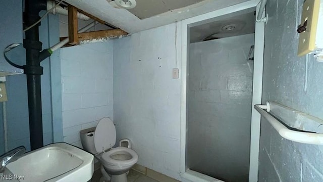 bathroom with sink and toilet