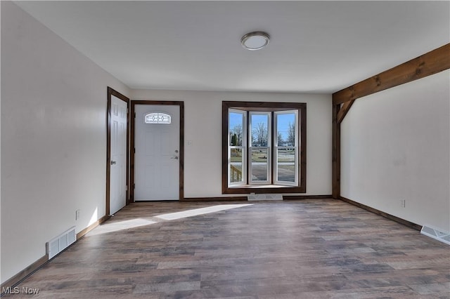 entryway featuring wood-type flooring