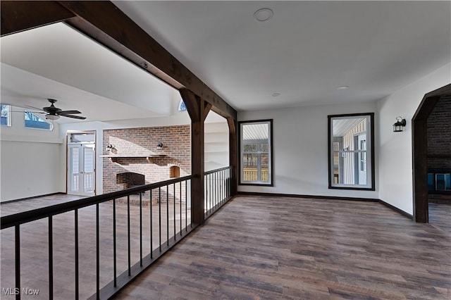 interior space featuring dark hardwood / wood-style flooring