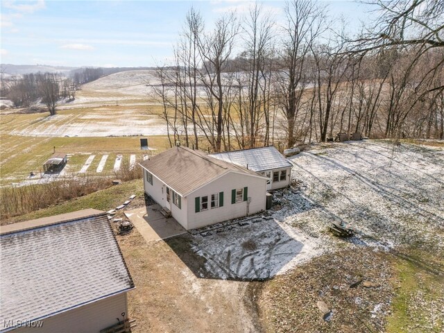 bird's eye view featuring a rural view