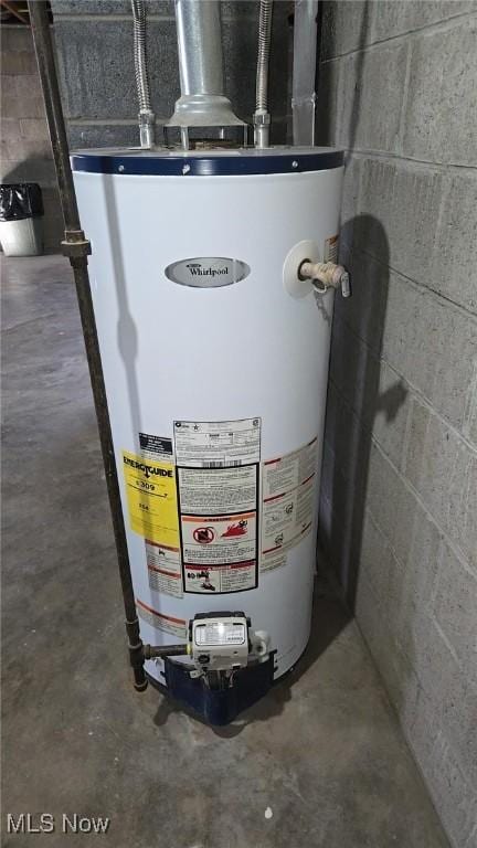 utilities featuring gas water heater