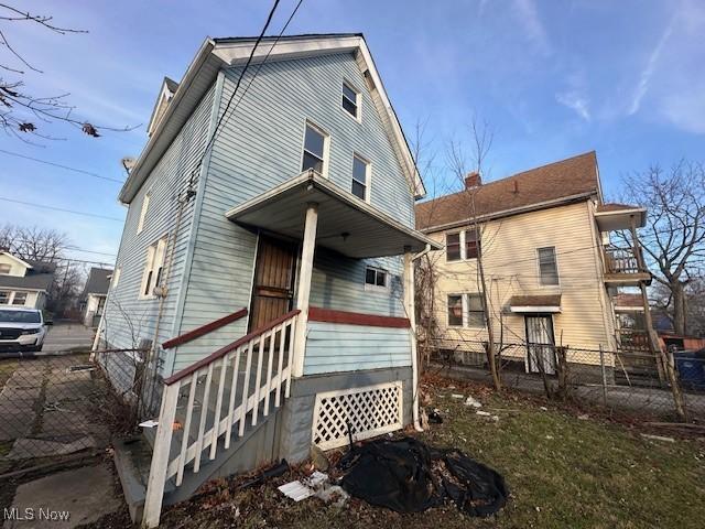 view of back of property