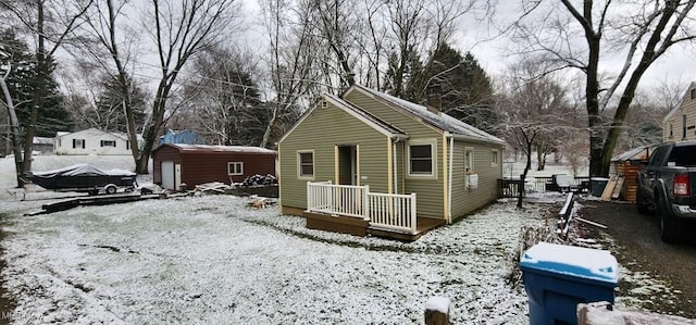 view of snow covered structure