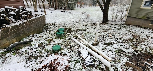 view of snowy yard