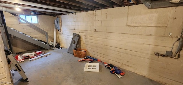 view of basement