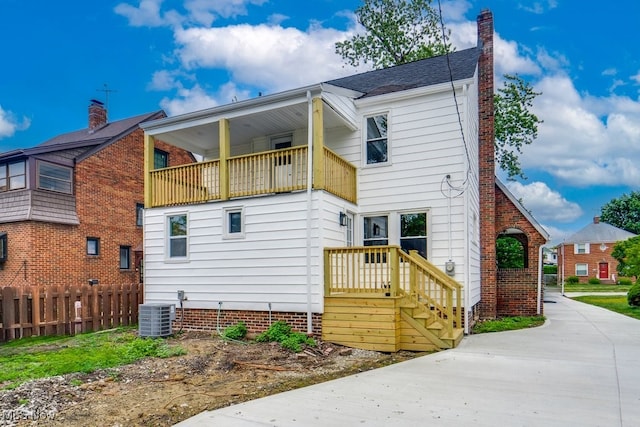 exterior space with central AC unit