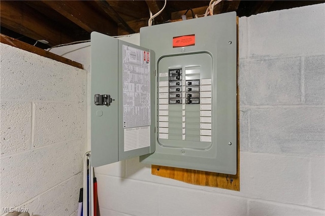 utility room with electric panel