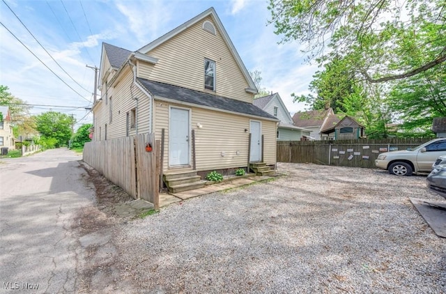 view of rear view of property