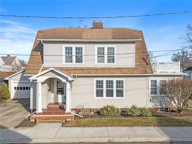 front facade with a garage