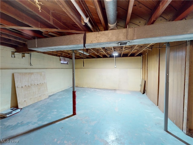 view of basement