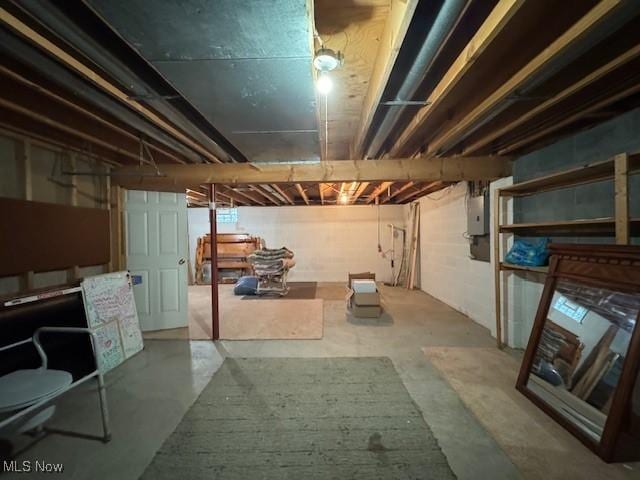 view of basement