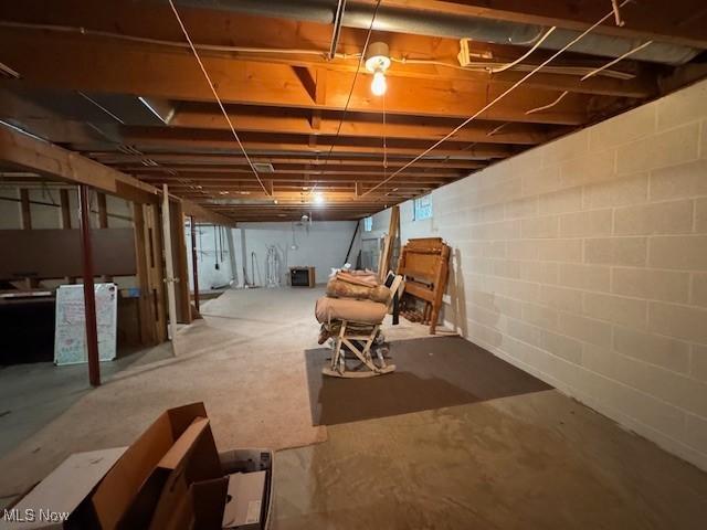 view of basement