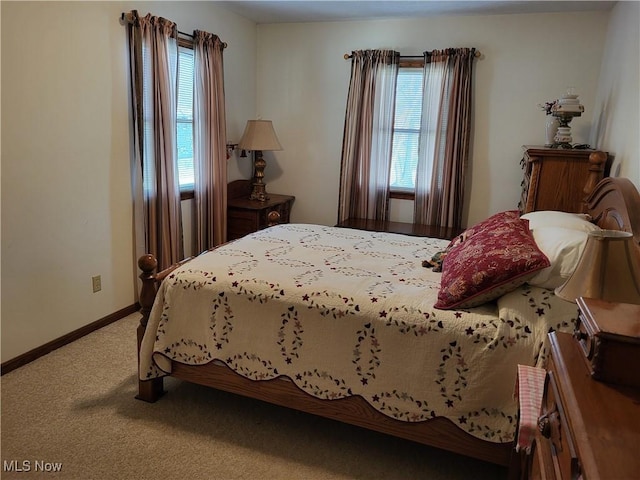 view of carpeted bedroom