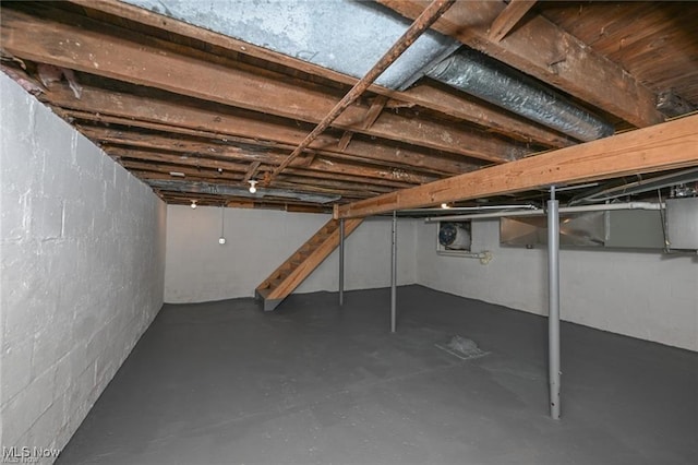 view of basement