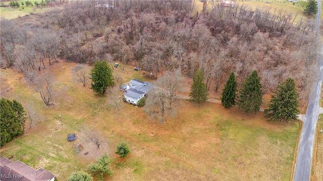 drone / aerial view with a rural view