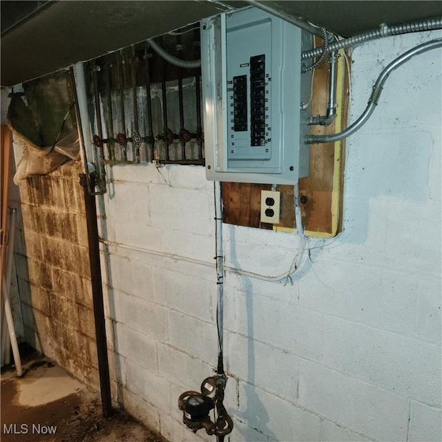 utility room with electric panel