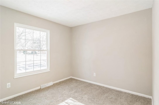 view of carpeted empty room