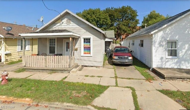 bungalow-style home featuring a porch