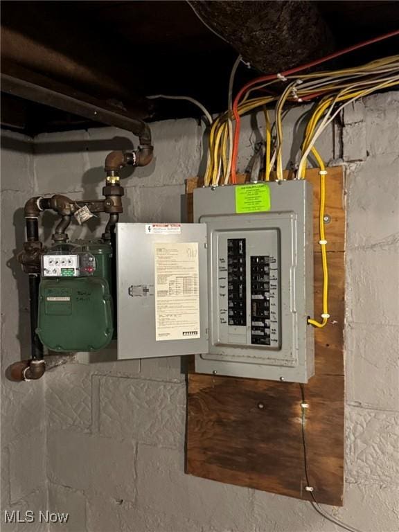 utility room with electric panel