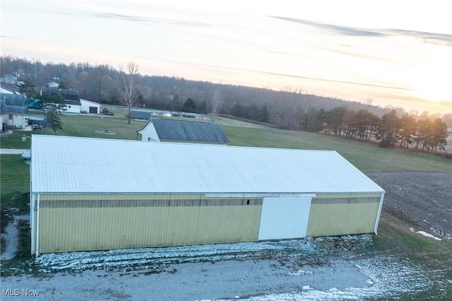 view of entry to storm shelter