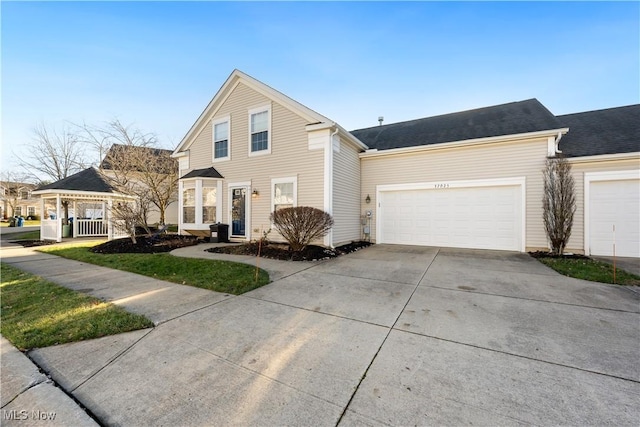 front of property featuring a garage