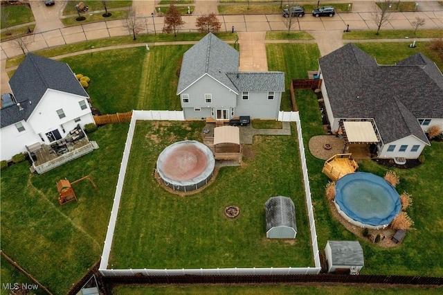 birds eye view of property