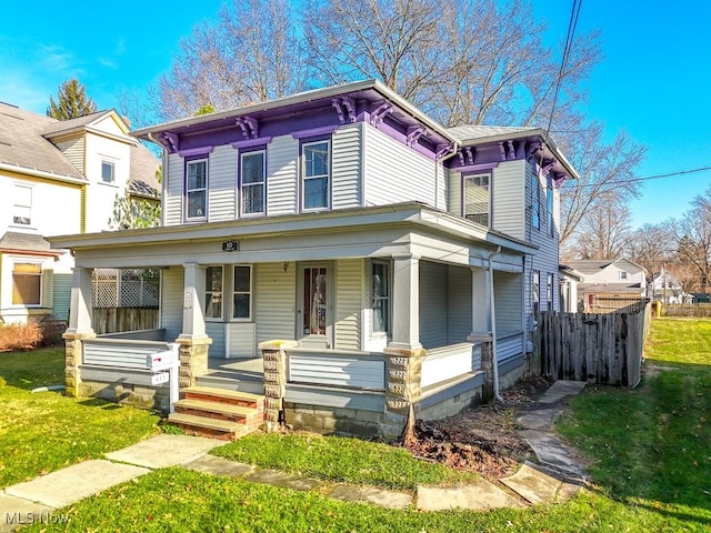 italianate house with covered porch