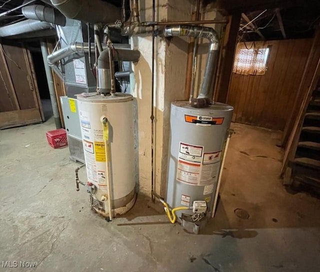 utilities featuring gas water heater