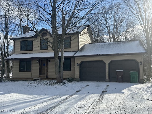 view of front of house featuring a garage