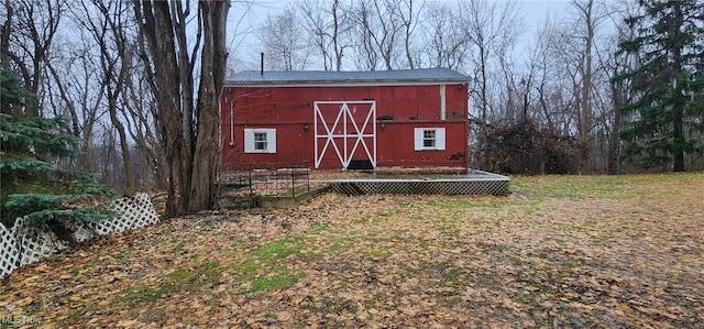 view of outdoor structure