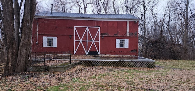 view of outdoor structure