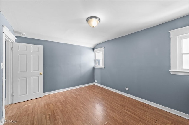 empty room featuring light hardwood / wood-style floors