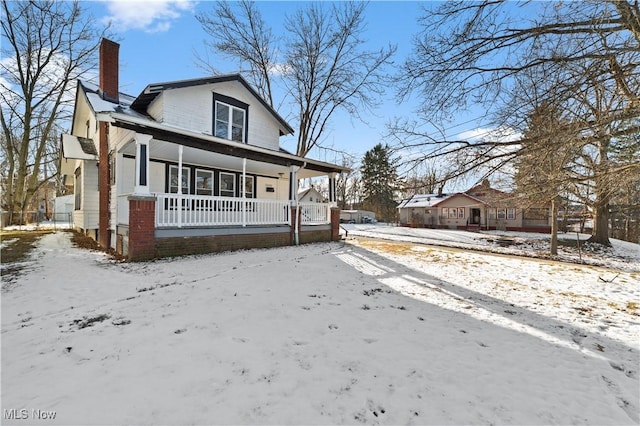 view of front of house featuring covered porch