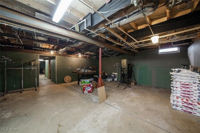 view of basement