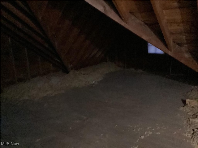 view of attic