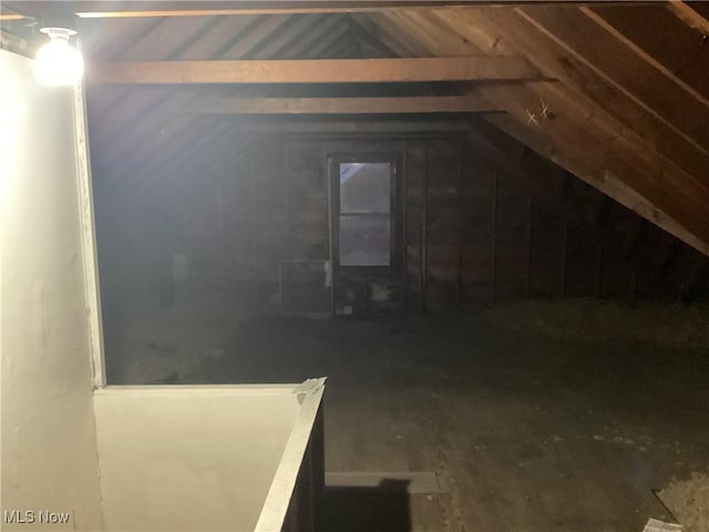 view of attic