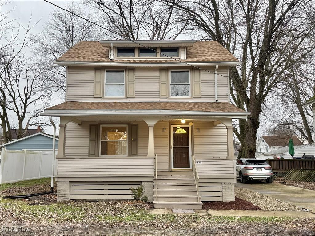 view of front property with a porch