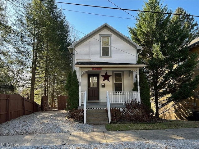 view of front of house with a porch