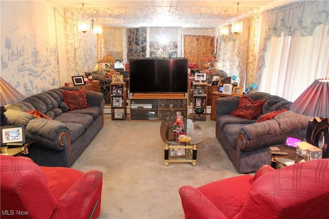 view of carpeted living room