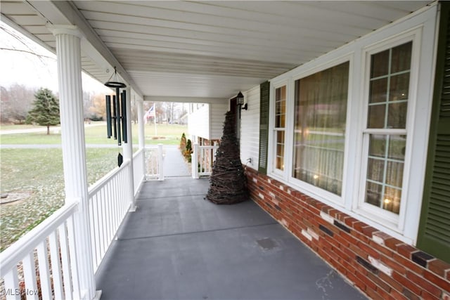 view of patio with covered porch