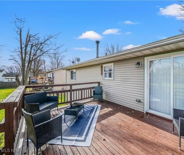 deck with outdoor lounge area