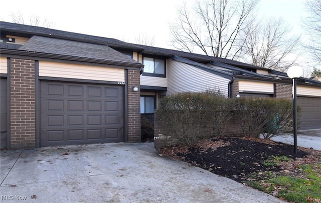 view of front of home featuring a garage