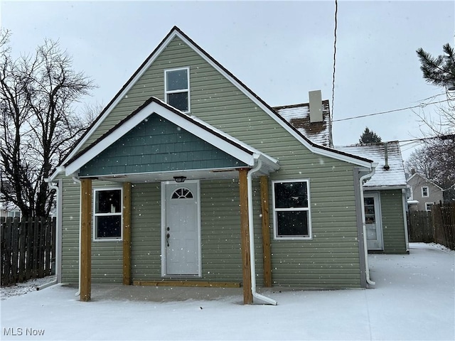 view of bungalow-style home