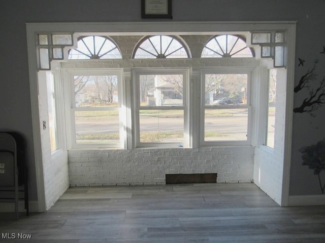 interior space with wood-type flooring