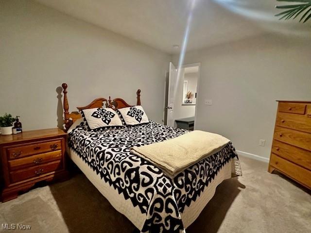 view of carpeted bedroom